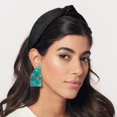 Lele Sadoughi HEADBANDS ONE SIZE BLACK WOVEN HEADBAND