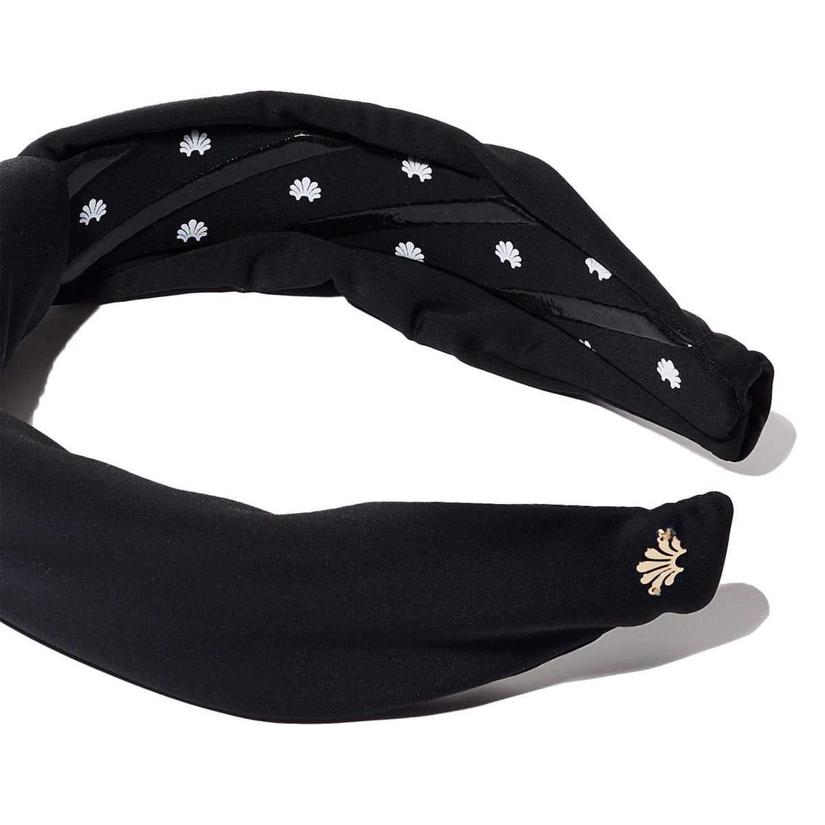 Lele Sadoughi HEADBANDS ONE SIZE / JET NEOPRENE JET NEOPRENE KNOTTED HEADBAND