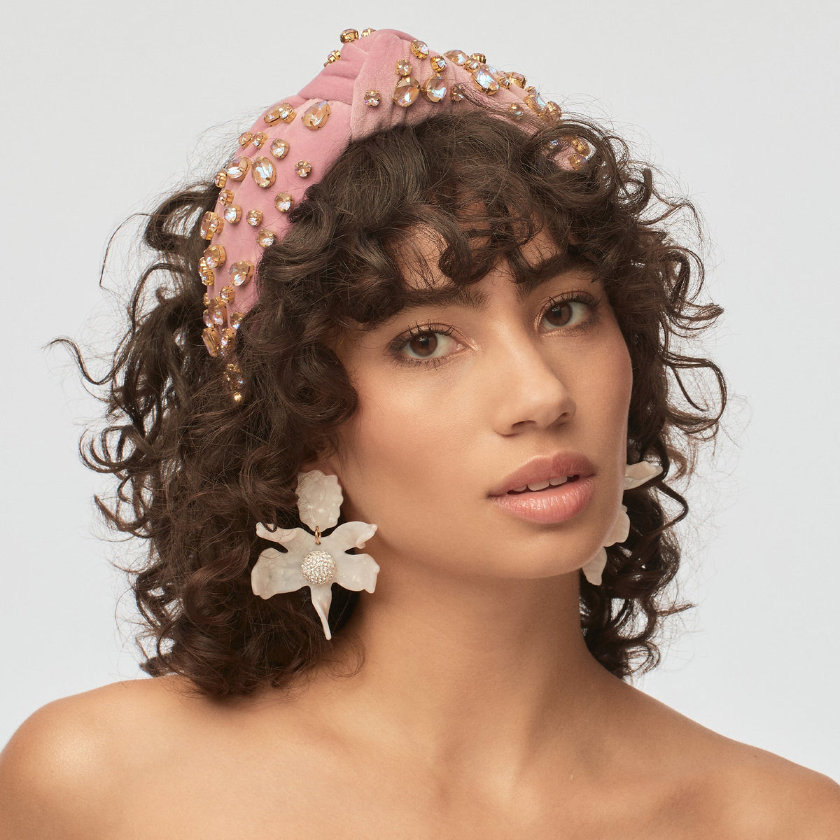 Lele Sadoughi HEADBANDS ONE SIZE / LILAC FROST LILAC FROST SWAROVSKI® TRESOR KNOTTED HEADBAND