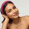 Lele Sadoughi HEADBANDS ONE SIZE / MAGENTA MAGENTA AQUARIUS ALICE HEADBAND