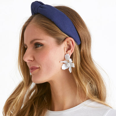 Lele Sadoughi HEADBANDS ONE SIZE / NAVY NAVY WOVEN HEADBAND