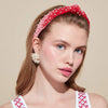 Lele Sadoughi HEADBANDS ONE SIZE / RASPBERRY RASPBERRY PEARL SLIM HEADBAND