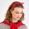 Lele Sadoughi HEADBANDS ONE SIZE / RED HEARTS RED HEARTS BARDOT RIBBON SLIM HEADBAND