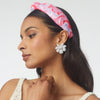 Lele Sadoughi HEADBANDS ONE SIZE / ROSADO MARBLE ROSADO MARBLE PRINTED KNOTTED HEADBAND