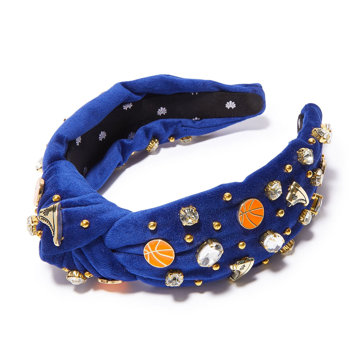 Lele Sadoughi HEADBANDS ONE SIZE / ROYAL BLUE ROYAL BLUE BASKETBALL KNOTTED HEADBAND