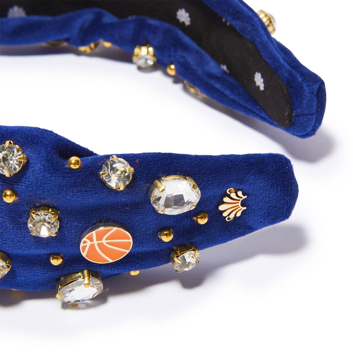 Lele Sadoughi HEADBANDS ONE SIZE / ROYAL BLUE ROYAL BLUE BASKETBALL KNOTTED HEADBAND