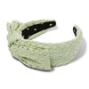 Lele Sadoughi HEADBANDS ONE SIZE / SAGE SAGE EYELET HOLLY BOW HEADBAND