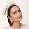 Lele Sadoughi HEADBANDS ONE SIZE / SAGE SAGE EYELET HOLLY BOW HEADBAND