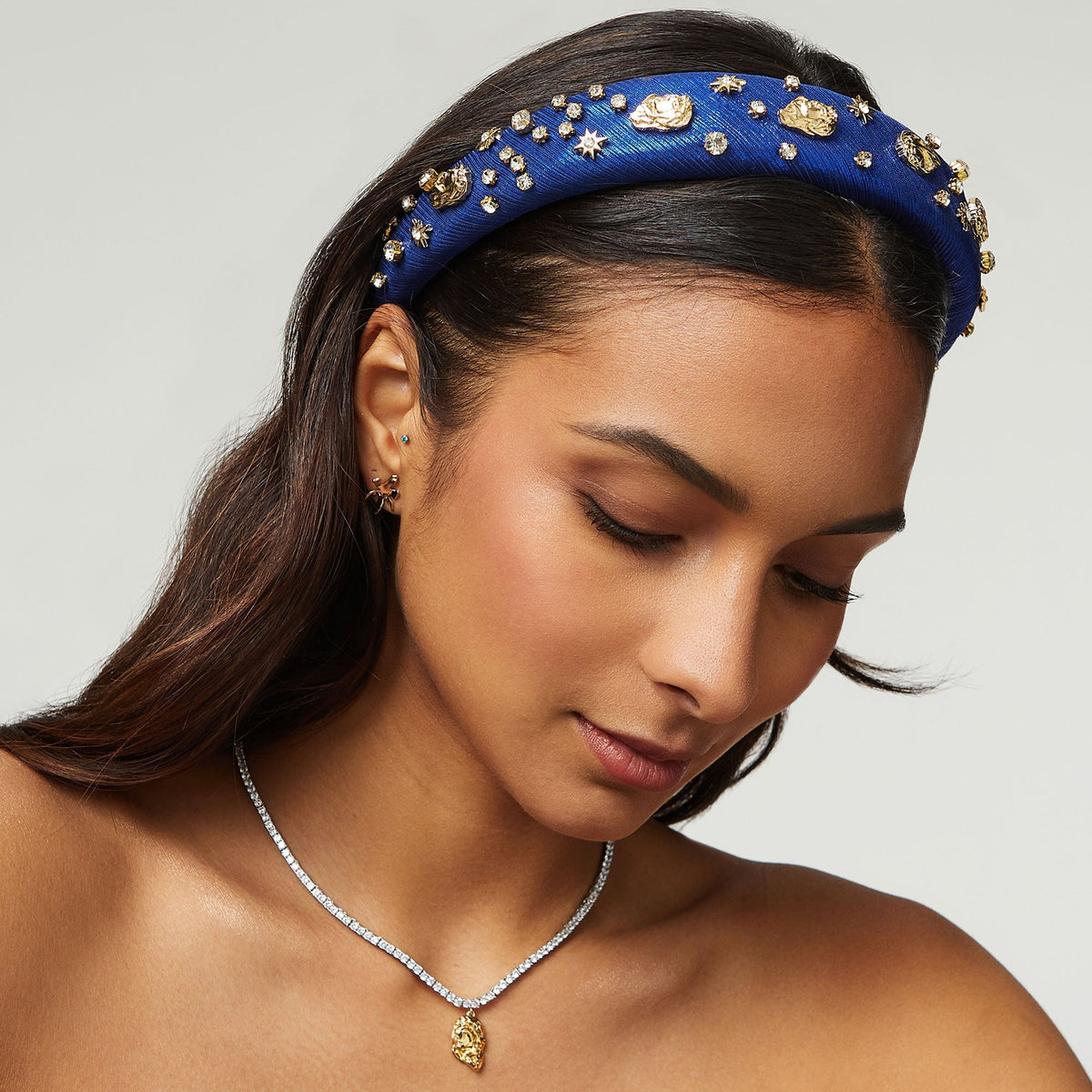 Lele Sadoughi HEADBANDS ONE SIZE / SAPPHIRE SAPPHIRE VIRGO ALICE HEADBAND