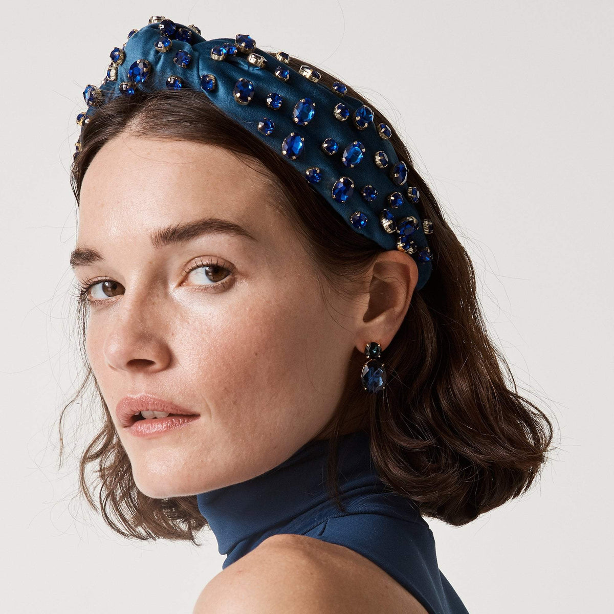 Lele Sadoughi HEADBANDS ONE SIZE / SAPPHIRE SEPTEMBER SAPPHIRE CRYSTAL OVAL AND ROUND HEADBAND