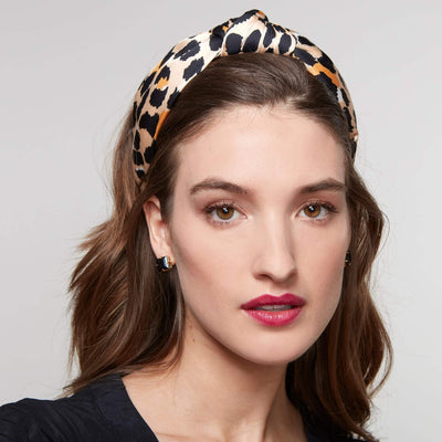 Lele Sadoughi HEADBANDS ONE SIZE / SILK LEOPARD SILK LEOPARD PRINT HEADBAND