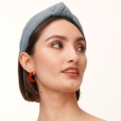 Lele Sadoughi HEADBANDS OS LIGHT DENIM HEADBAND