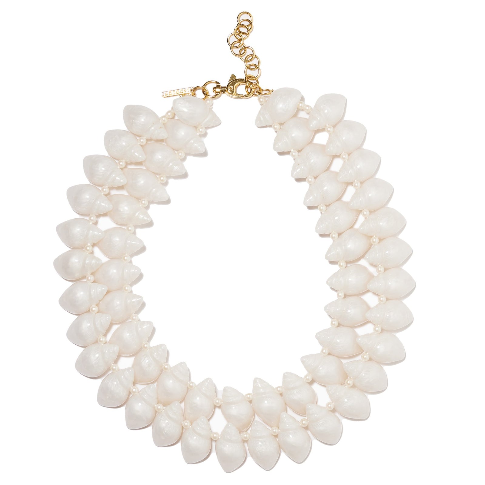 Lele Sadoughi NECKLACES ONE SIZE / MOTHER OF PEARL CONCH SHELL LAYERED NECKLACE