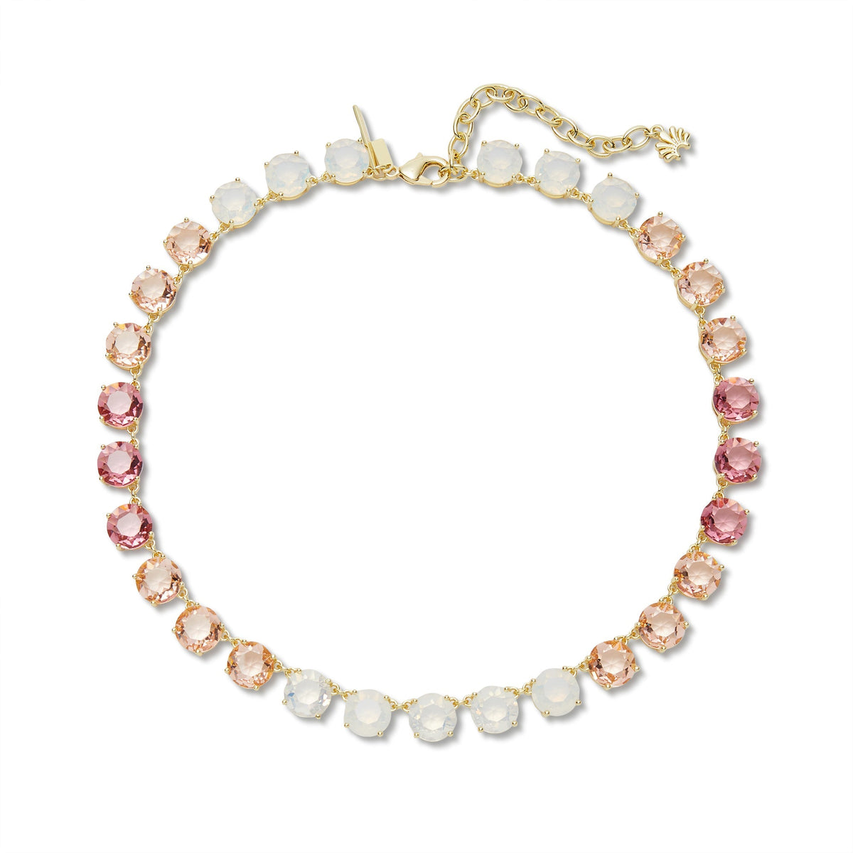 Lele Sadoughi NECKLACES ONE SIZE SHELL PINK CANDY CRYSTAL NECKLACE