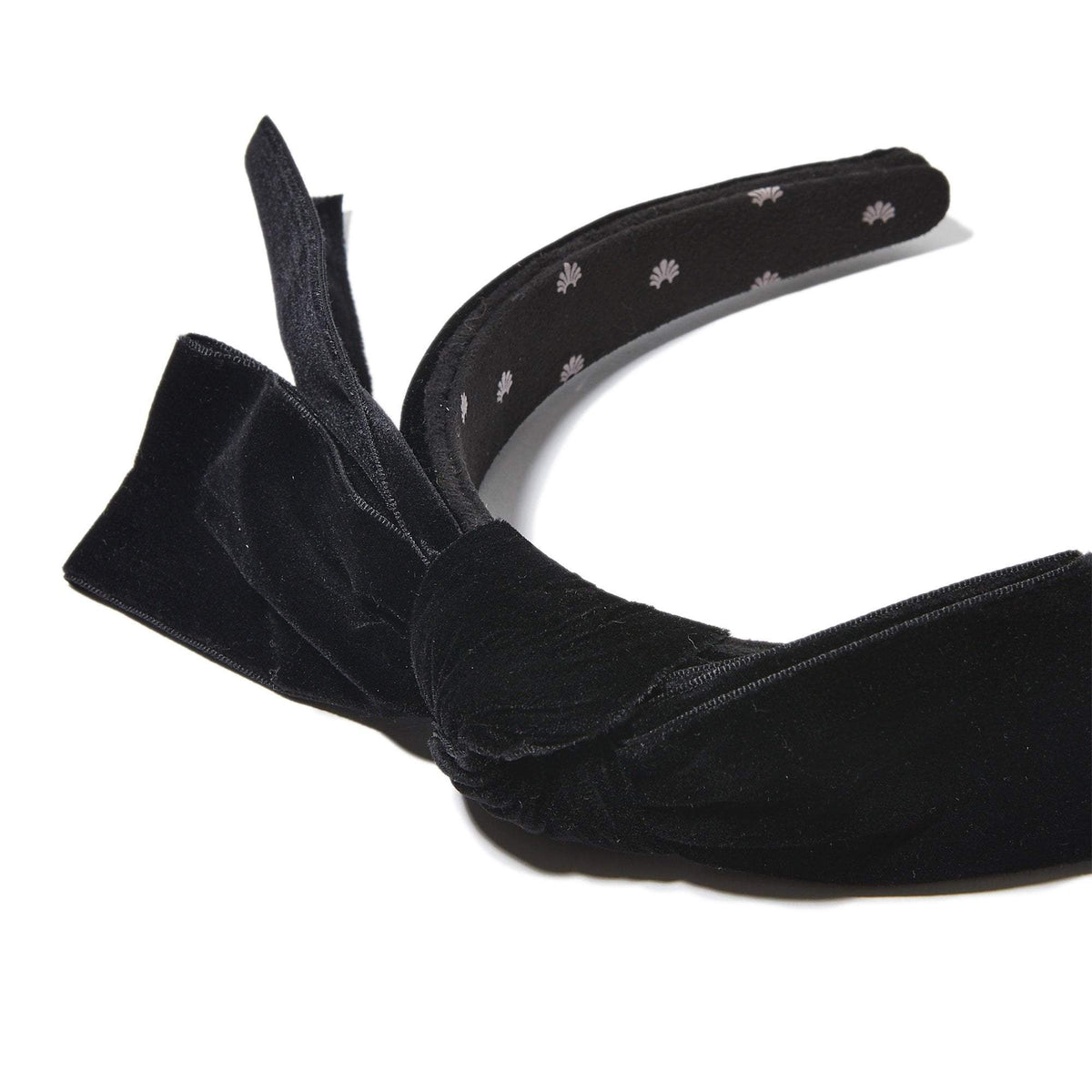Lele Sadoughi ONE SIZE / JET JET SHIRLEY WIDE RIBBON HEADBAND