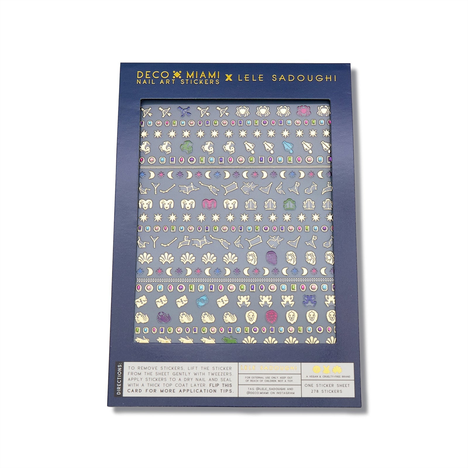 Lele Sadoughi ONE SIZE / ZODIAC & BIRTHSTONE LELE X DECO ZODIAC & BIRTHSTONE MIAMI NAIL ART STICKERS