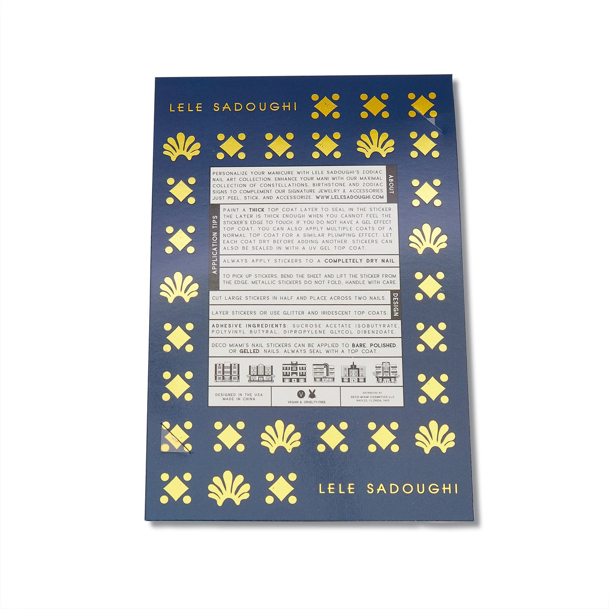 Lele Sadoughi ONE SIZE / ZODIAC & BIRTHSTONE LELE X DECO ZODIAC & BIRTHSTONE MIAMI NAIL ART STICKERS