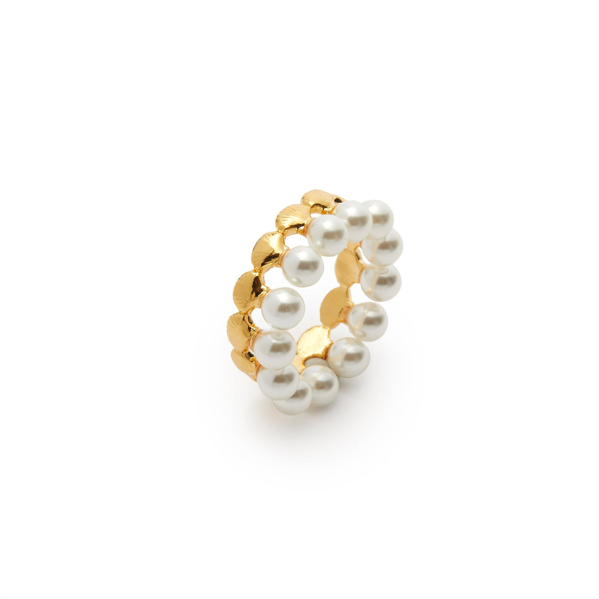 Lele Sadoughi RINGS ONE SIZE GOLD COQUILLE PEARL RING