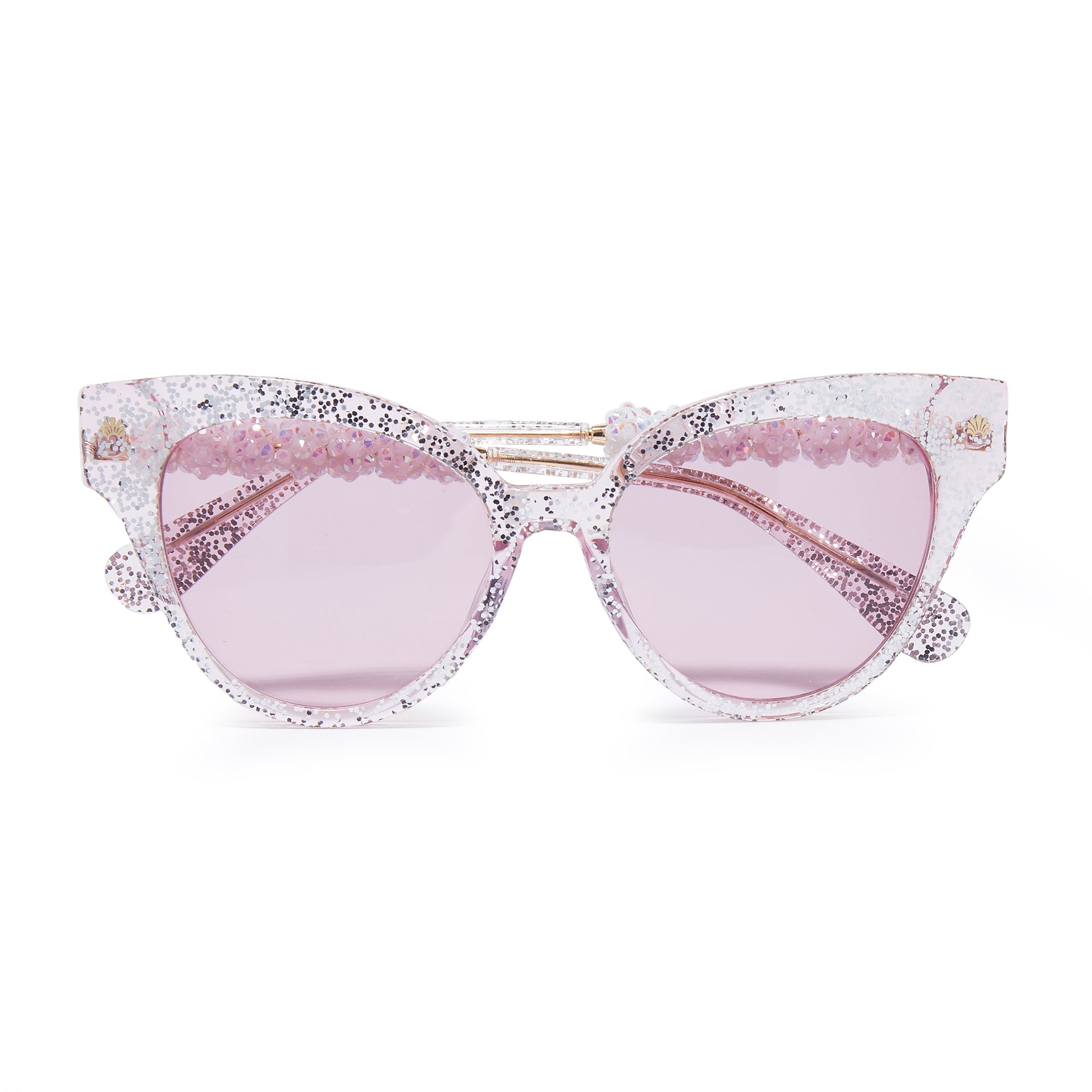 Lele Sadoughi Rose Glitter Chelsea Cat-Eye Sunglasses